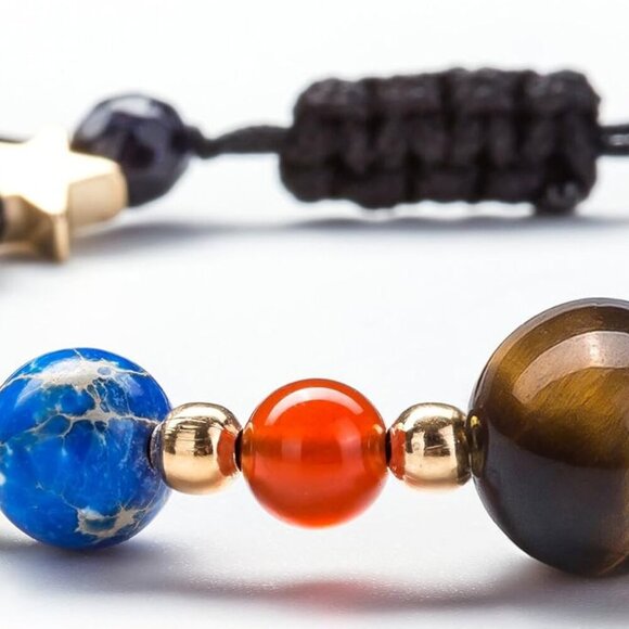 Women Solar System Planet Bead Bracelet Universe Galaxy Jewelry Gift - Picture 5 of 6